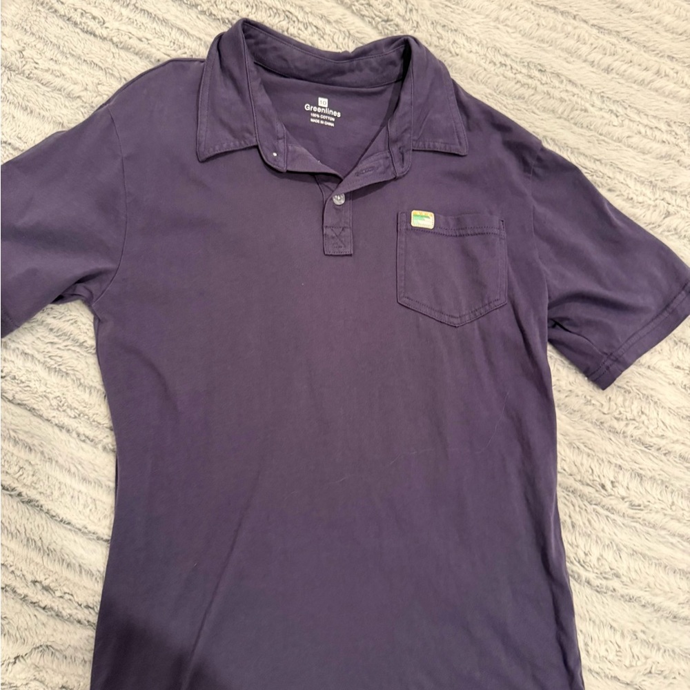 Green line Boys Navy Polo Shirt with Chest Pocket